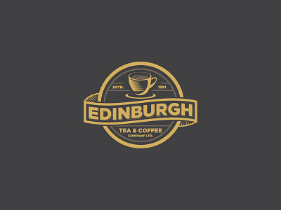 Edinburgh Tea & Coffee Co. bean coffee concept logo mug proposal tea vintage