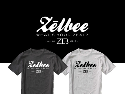 Zelbee Shirt design fashion font script shirt tshirt