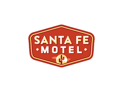 Santa Fe Motel branding cactus highway illustration logo moon motel santa fe