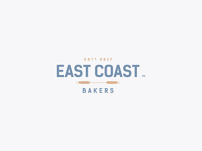 East Coast Bakers baker bakery box bread food goods icon illustration logo wheat