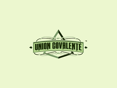 Union Covalenté alcohol bottle greem label lettering letters logo rum spirits whiskey