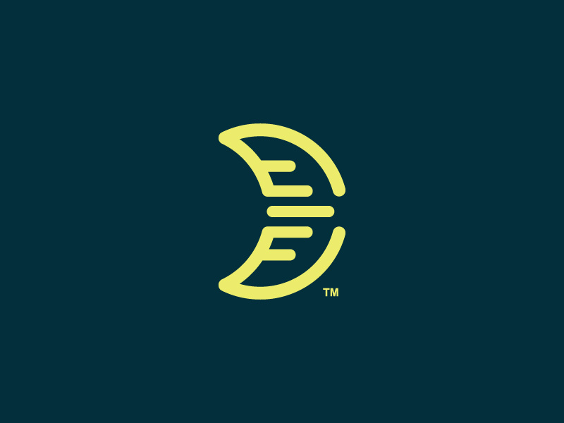 Mooncon for sale brading simple line minimal yellow logo moon icon
