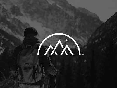 Mountain Mark v2 branding icon illustration line art logo mark mountain outdoors