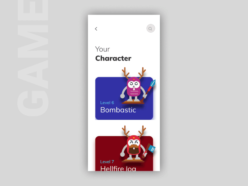 Daily UI Design 07 - Game Level Select animation app branding design ui