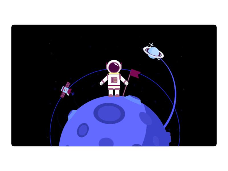 Daily UI Design 10 - Space Robot animation game illustration