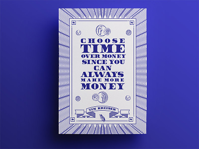 21 days of posters #9 21dayproject aesthetic business blue designquote inspirational minimalist money poster quote time typography vaporwave