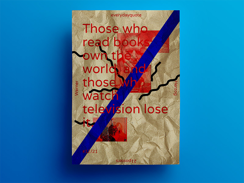 21 days of posters #12 herzog experimental trendy typography 21dayproject inspirational poster