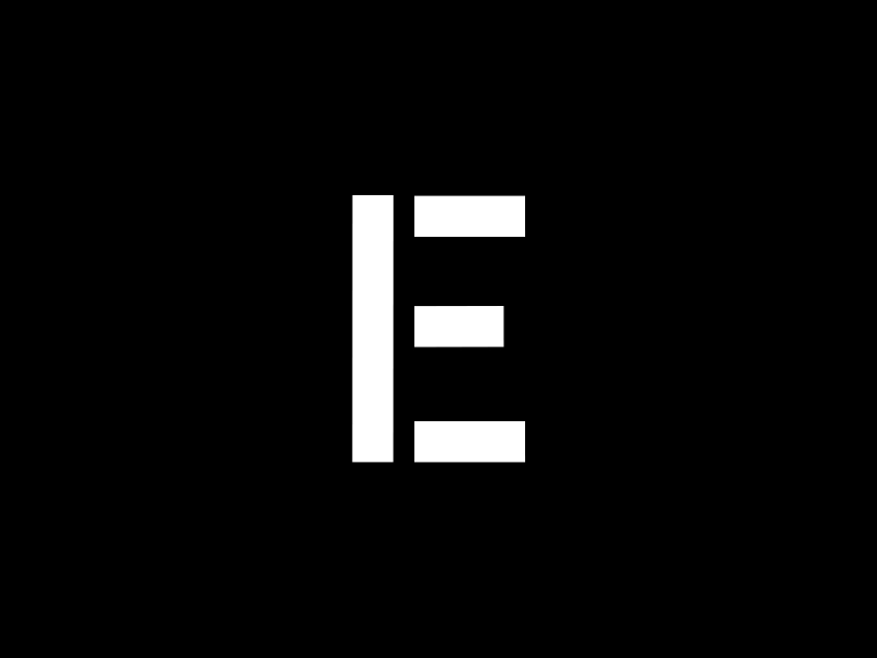 "E" Reveal after effects animation logo animation motion design