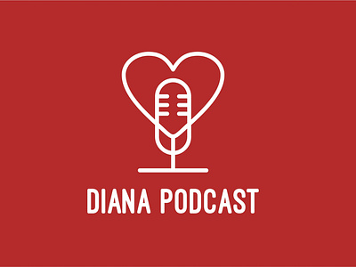 Diana Podcast minimalist logo design