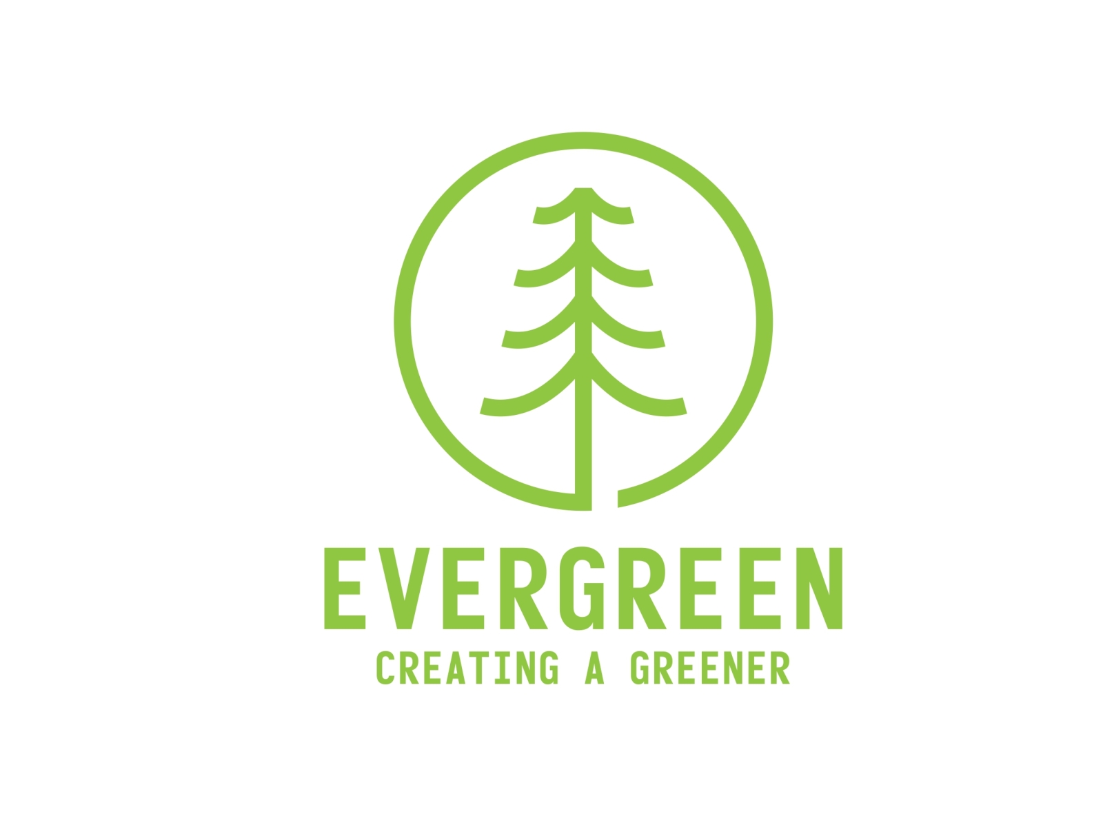 evergreen minimalist logo design by UpShine on Dribbble