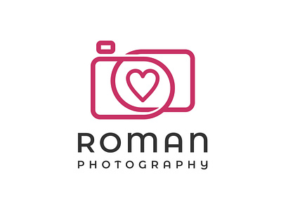 roman photography minimalist logo design