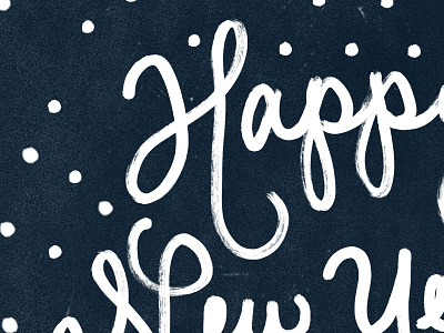 Happy New Year lettering polka dots