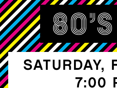 80s Party 80s invite type