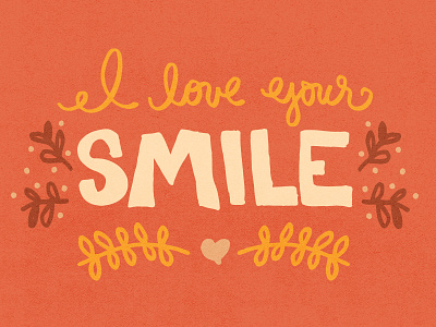 I Love Your Smile lettering lyrics song