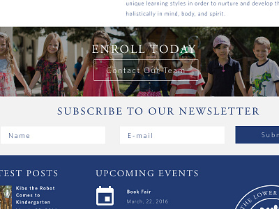 Lower School Landing Page