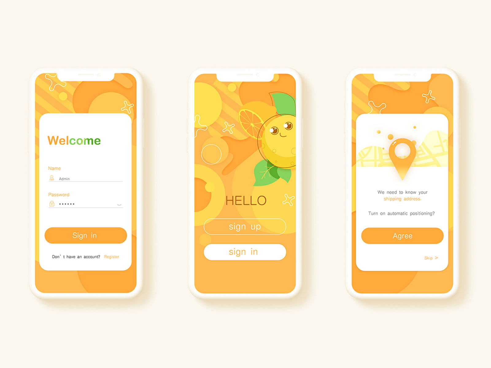 Jucy~ The login page by RorE on Dribbble