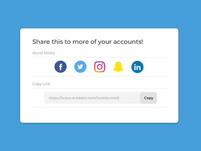 Social Share Button dailyui dailyuichallenge dribbble flat ui uidesign uidesigner uiuxdesign uiuxdesigner userinterface userinterfacedesign ux uxdesign