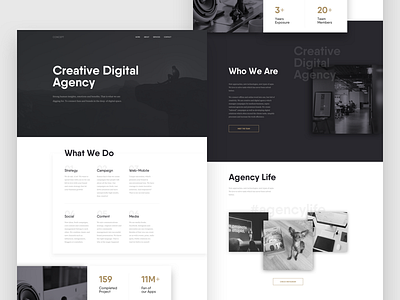 Agency Web - Concept agency agency web black concept design gold tomvranek web website white