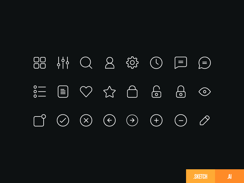 Tomicons - 70 simple icons free freebies icon icon design icon set outlines stroke strv tomicons