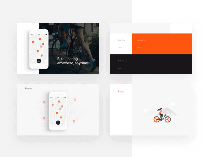 Futupilot on Behance app app design bike sharing futupilot orange ui ux