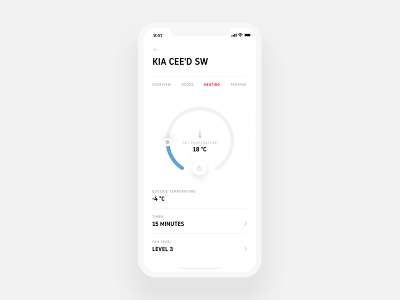 MyKia Concept - Heater & Parking