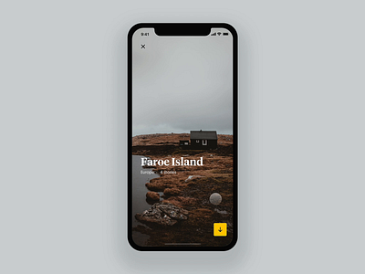 Travel Stories - Detail [Concept] black clean clean app concept design explore gps guide guided ios light map app minimal protopie strv strvcom tom vranek travel travelling ux ui