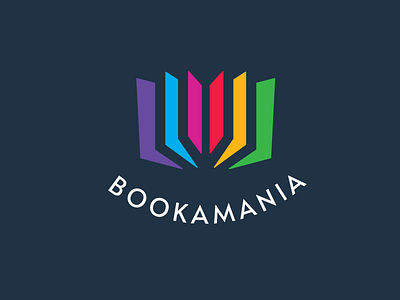 bookamania logo design dark book book store branding logo logo design