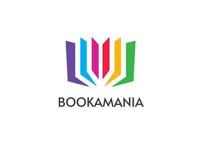 bookamania logo design light book store books bookshop logo logo design