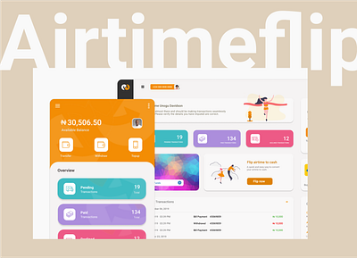 Airtimeflip webapp preview payment app ui design web design webapp