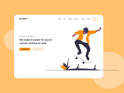 Airtimeflip homepage preview illustration web webdesign website website design