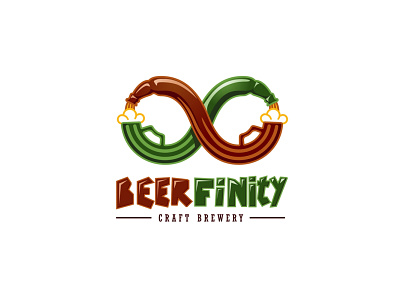 BeerFinity illustration logo vector дизайн иллюстрация