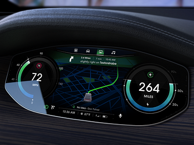 SF Motors HMI Design automotive autonomous car car interface design flat hmi infotainment map navigation ui visual design
