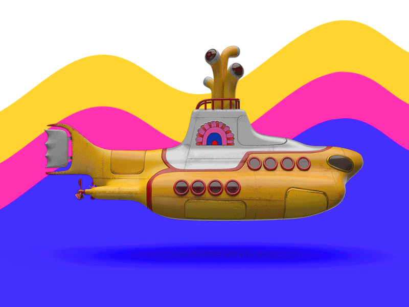 Yellow Submarine animated gif animation design illustration visual design visualization