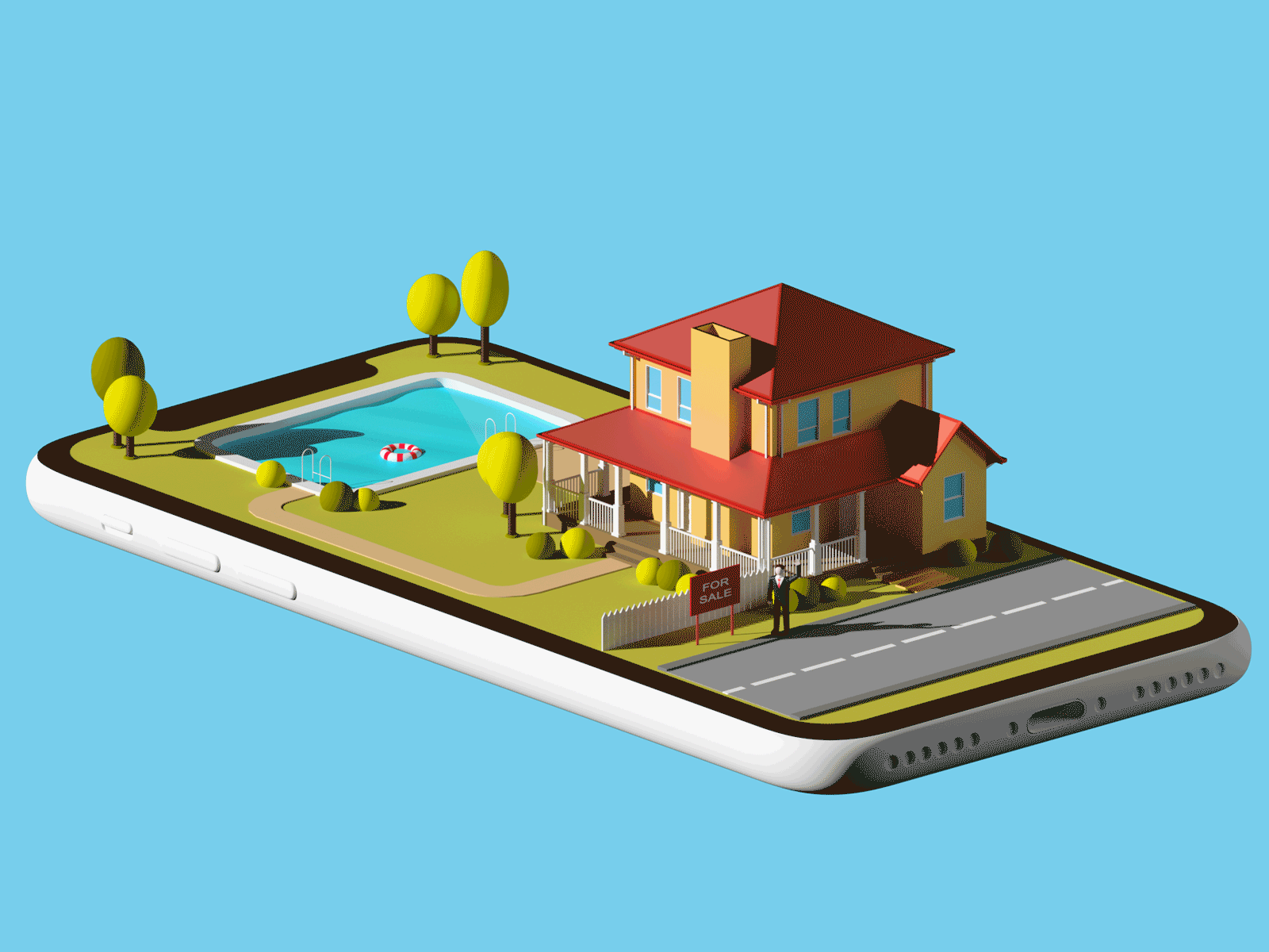 Real Estate Application animated gif animation app design illustration visual design visualization