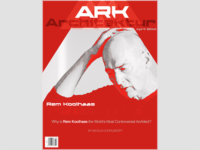 ARK Architektur cover design, Rem Koolhaas architecture cover design graphicdesign pritzkerprize red remkoolhaas swiss