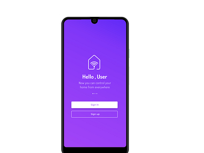 home automation Sign In Sign Up Screen 1