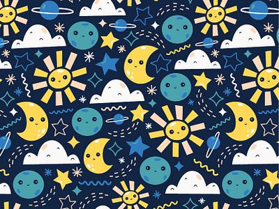 Nighty Night illustration pattern pattern design surface design surface pattern surface pattern design