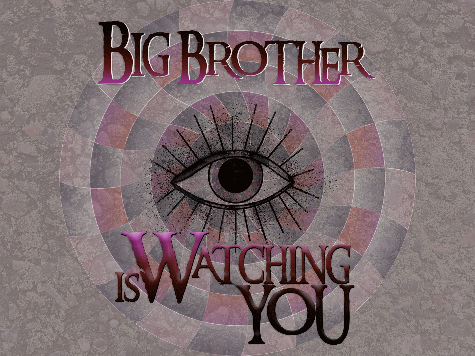 Big brother is watching you design illustration photoshop poster