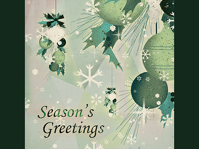 Season's greetings 2021 branding card christmas december design gift green illustration texture