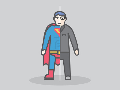 Singleweight Superman Clarkent hero illustration superman vector