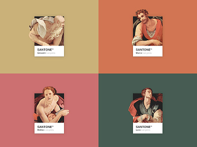 Santone Poster Evangelisti Dribbble colours evangelist pantone saint