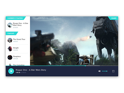 Custom Video Player media media player music music player player star wars ui ux video video player