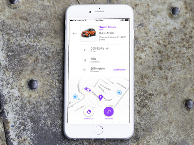 Car-Sharing Mobile App app design car rental search share social technology travel ui user experience user interface ux