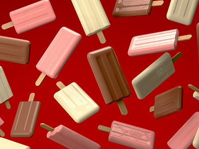 Fudgesicles 3d dessert food popsicle