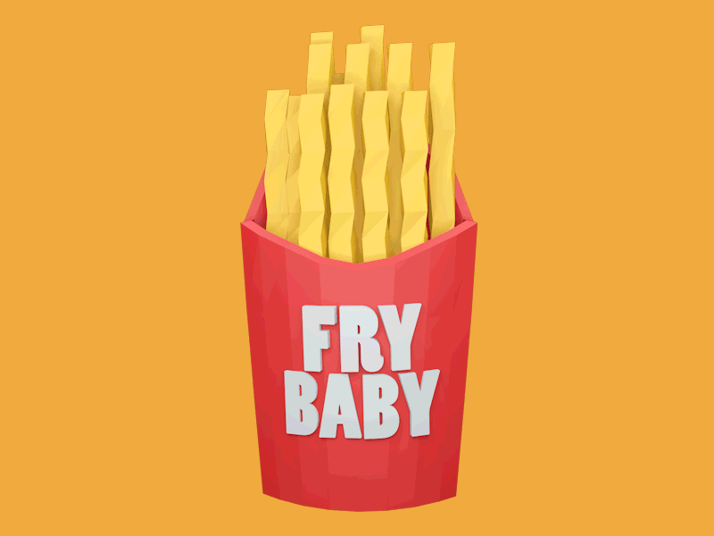 Fries 3d french fries french fry fries