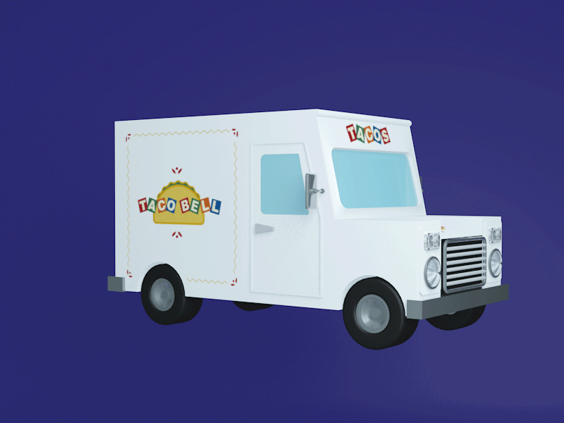 Flying Taco Truck 3d food truck gif model national taco day taco taco bell tacobell tacos truck