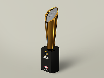 College Football Playoff Trophy by Dr. Pepper 3d award c4d cfp college football dr pepper football model trophy