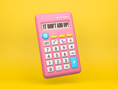 Calculator 3d c4d calculator college dating math model numbers school