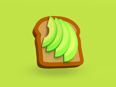 Avocado Toast 3d avocado bread breakfast brunch c4d food model toast