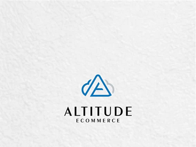 Altitude ECommerce cloud creative design geometric initials line art logo simple logo typography